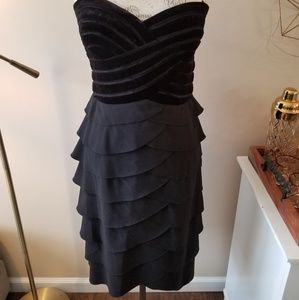 Adrianna Papell black dress with detailed top